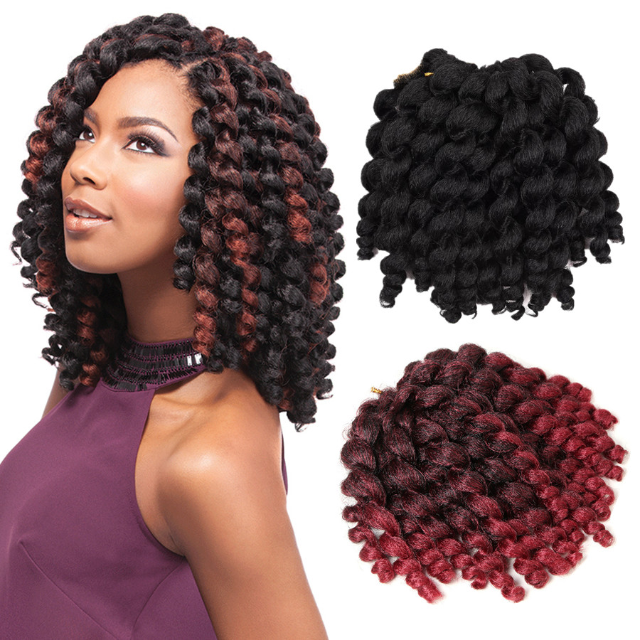 Jumpy Wand Curl  8&quot; 22 strands Jamaican Bounce Synthetic Braiding Hair Extension Crochet Braid Hair