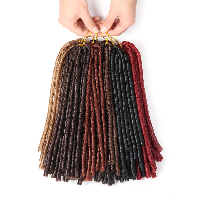 Soft Dreadlocks Crochet Braids 14 inches Synthetic Braiding Hair 30 Roots Crochet Hair Extensions