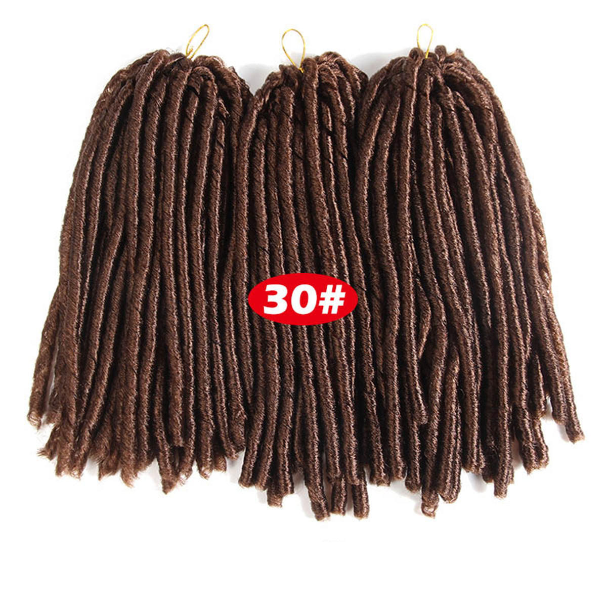 Soft Dreadlocks Crochet Braids 14 inches Synthetic Braiding Hair 30 Roots Crochet Hair Extensions