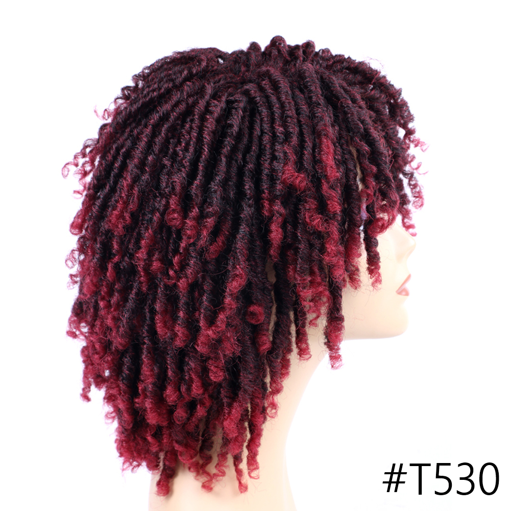 Dreadlock Wig Short Curly Synthetic Wigs Braided Twist Wig for Crochet Braids Wigs