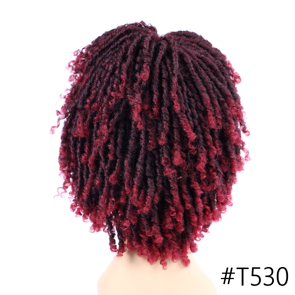 Dreadlock Wig Short Curly Synthetic Wigs Braided Twist Wig for Crochet Braids Wigs