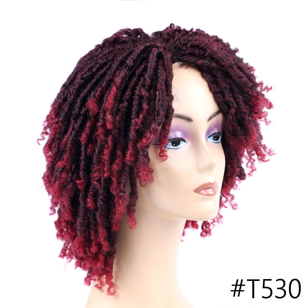 Dreadlock Wig Short Curly Synthetic Wigs Braided Twist Wig for Crochet Braids Wigs