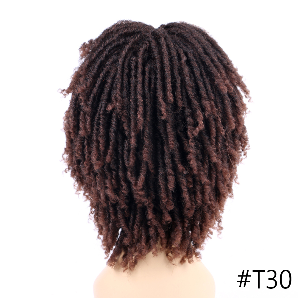 Dreadlock Wig Short Curly Synthetic Wigs Braided Twist Wig for Crochet Braids Wigs