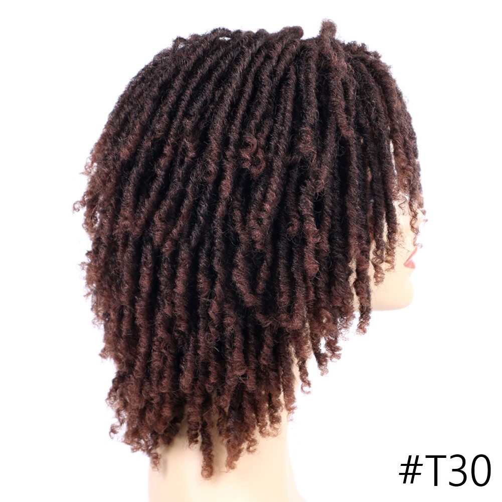 Dreadlock Wig Short Curly Synthetic Wigs Braided Twist Wig for Crochet Braids Wigs