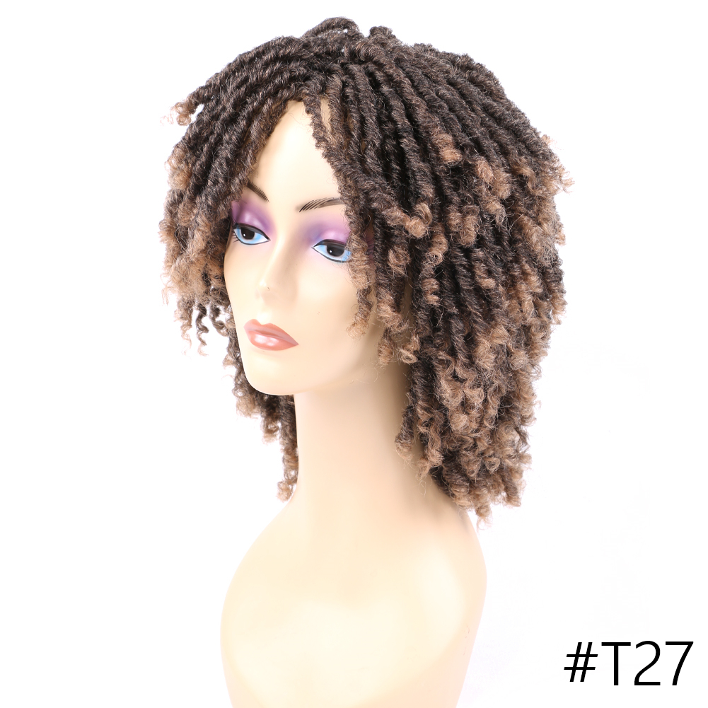 Dreadlock Wig Short Curly Synthetic Wigs Braided Twist Wig for Crochet Braids Wigs
