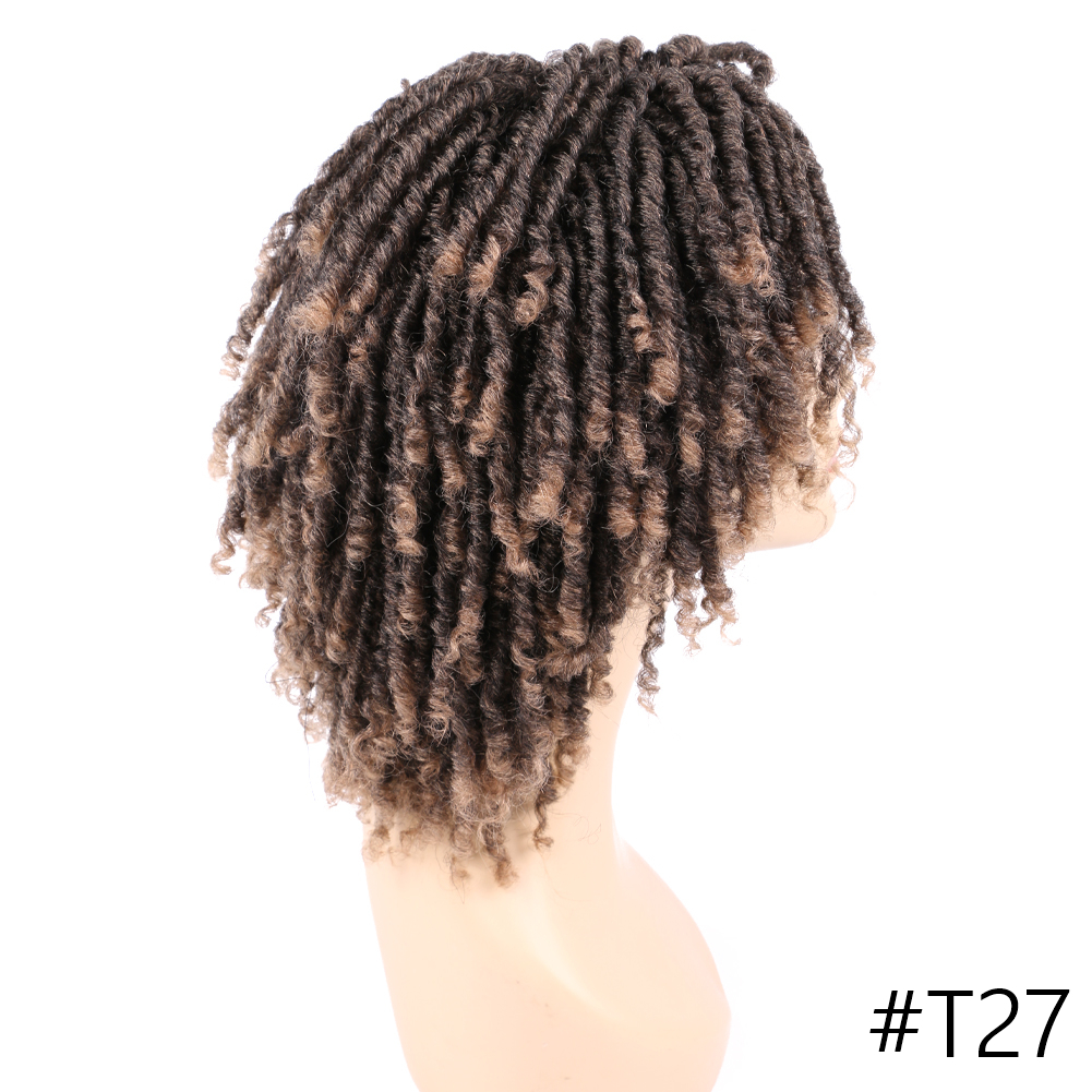 Dreadlock Wig Short Curly Synthetic Wigs Braided Twist Wig for Crochet Braids Wigs