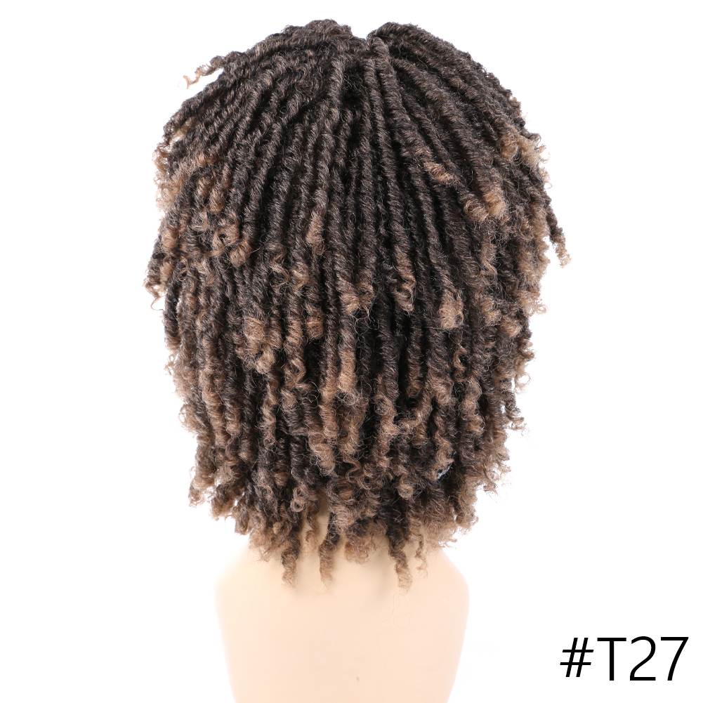 Dreadlock Wig Short Curly Synthetic Wigs Braided Twist Wig for Crochet Braids Wigs