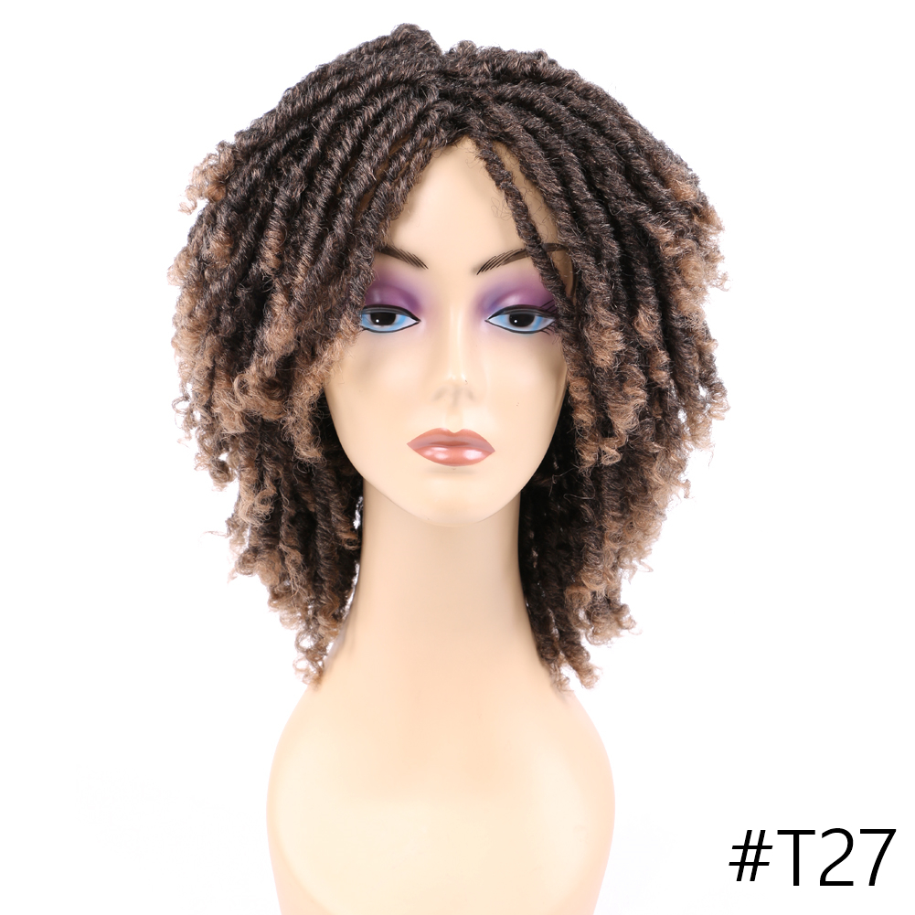 Dreadlock Wig Short Curly Synthetic Wigs Braided Twist Wig for Crochet Braids Wigs