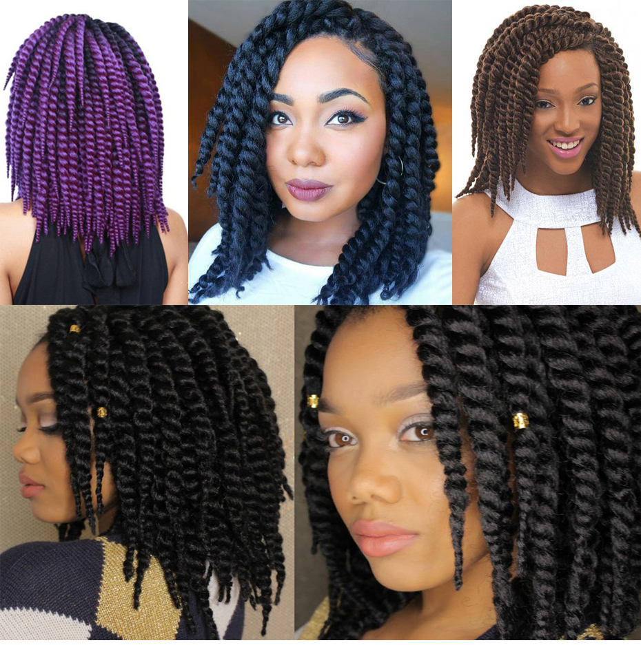 Havana Mambo Twist Crochet Hair Crochet  Synthetic Hair Extension For Braids Ombre Braiding Hair