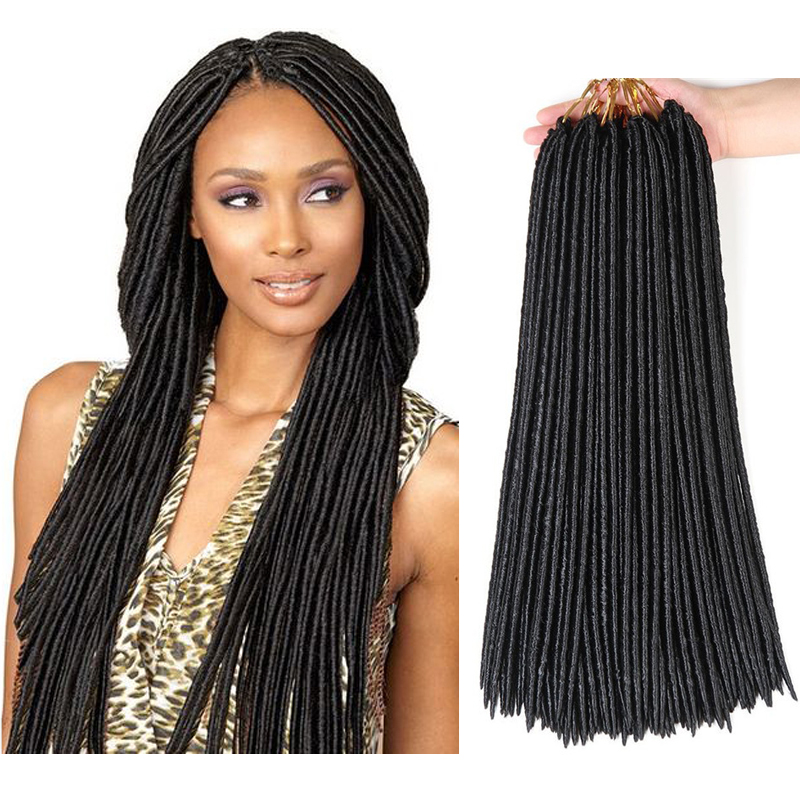 Faux Locs Crochet Hair Braiding Hair Extensions Soft Dreadlocks Crotchet Braids Synthetic Hair