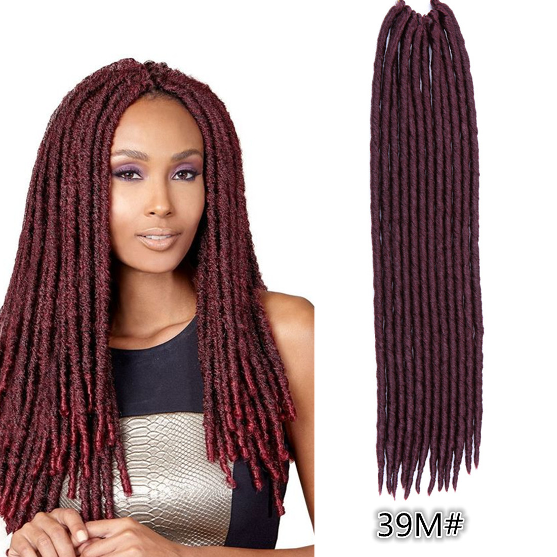 Faux Locs Crochet Hair Braiding Hair Extensions Soft Dreadlocks Crotchet Braids Synthetic Hair
