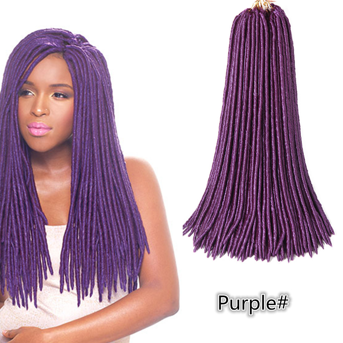 Faux Locs Crochet Hair Braiding Hair Extensions Soft Dreadlocks Crotchet Braids Synthetic Hair