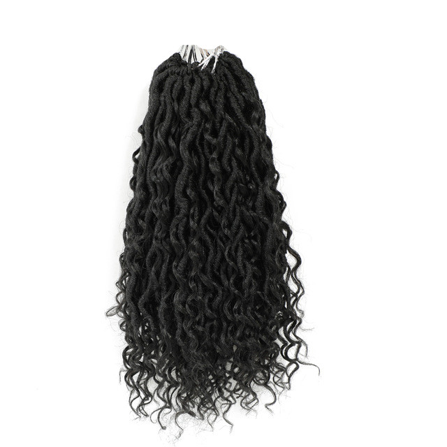 Synthetic Crochet Hair Passion Twist River Goddess Braiding Hair Extension Faux Locs With Curly Hair