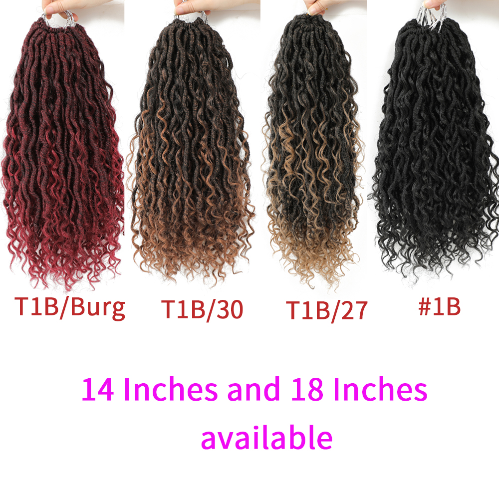 Synthetic Crochet Hair Passion Twist River Goddess Braiding Hair Extension Faux Locs With Curly Hair