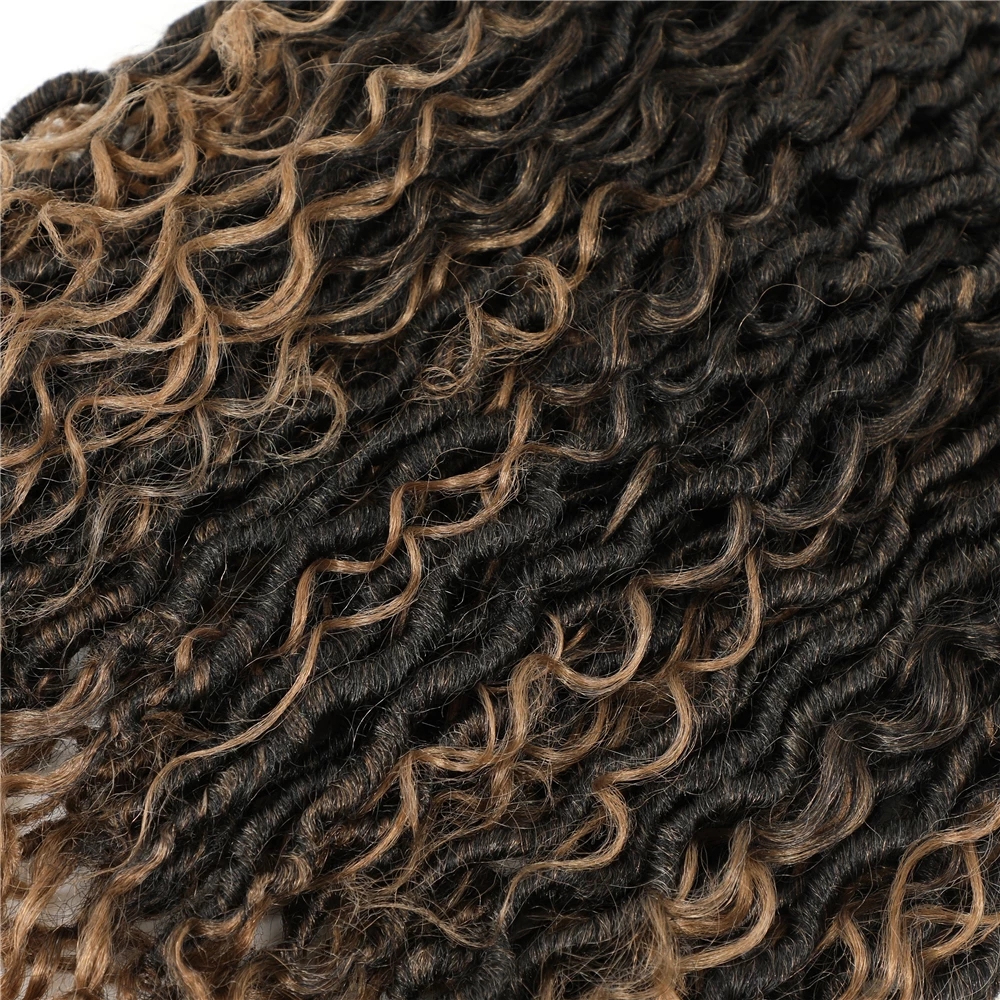 Synthetic Crochet Hair Passion Twist River Goddess Braiding Hair Extension Faux Locs With Curly Hair