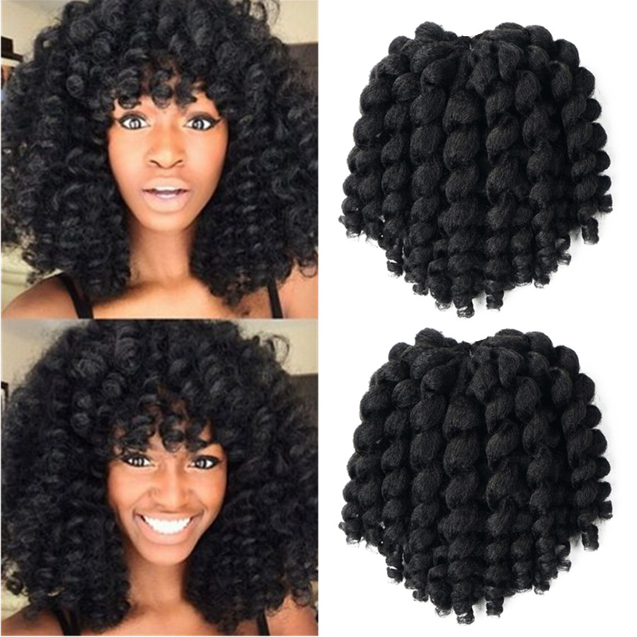 Ombre Jumpy Wand Crochet Braids Jamaican Bounce Curl Crochet Hair Synthetic Braiding Hair Extensions