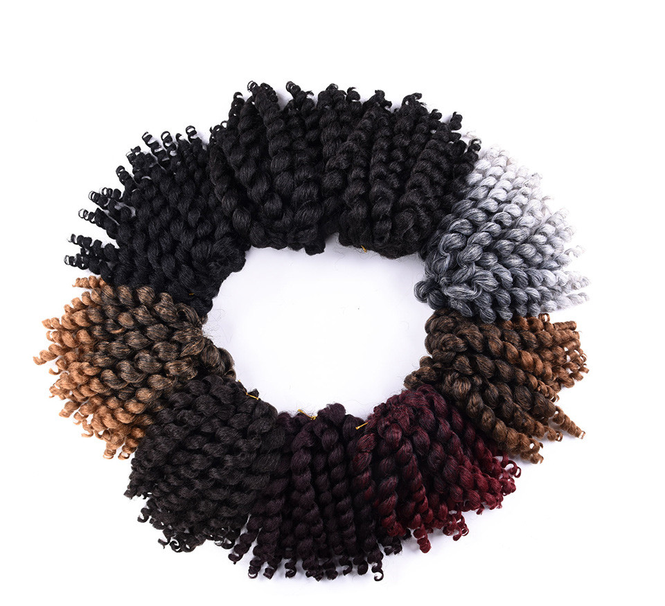 Ombre Jumpy Wand Crochet Braids Jamaican Bounce Curl Crochet Hair Synthetic Braiding Hair Extensions