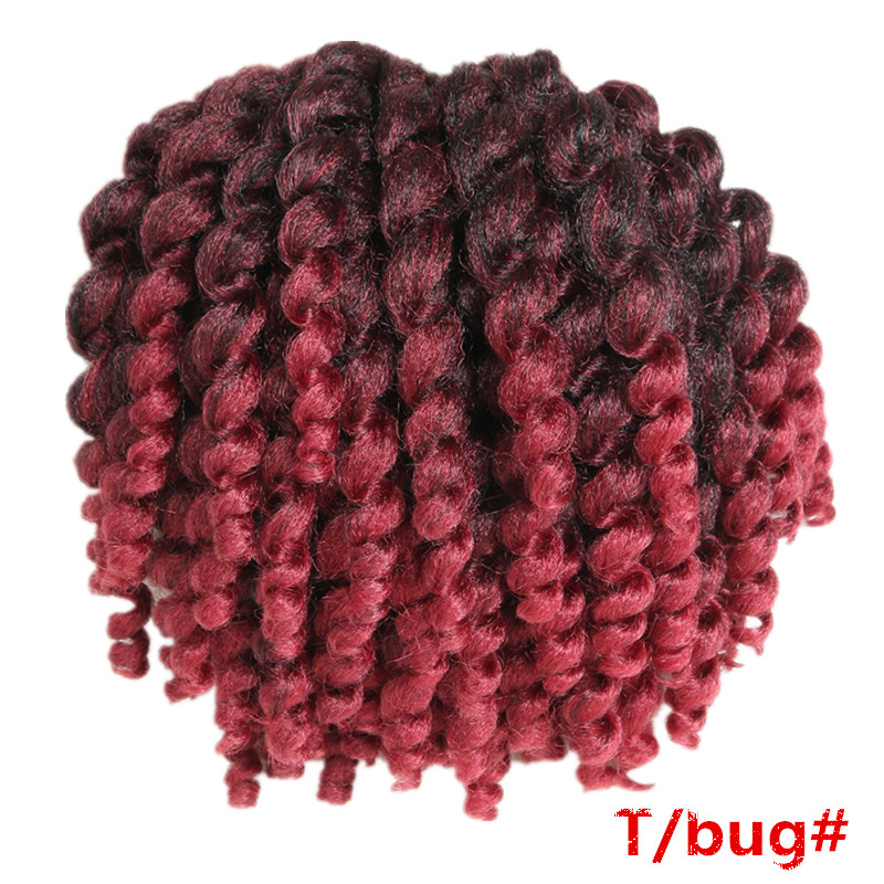 Ombre Jumpy Wand Crochet Braids Jamaican Bounce Curl Crochet Hair Synthetic Braiding Hair Extensions