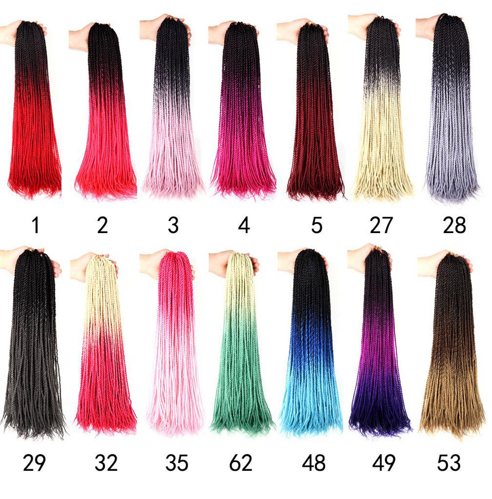 30Roots Ombre Braiding Hair Senegalese Twist Hair Extensions Synthetic Grey  Colors Crochet Braids