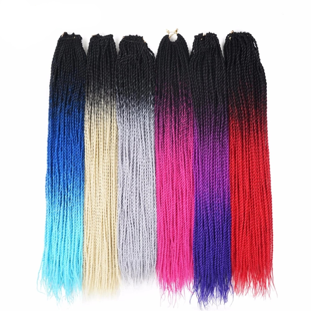 30Roots Ombre Braiding Hair Senegalese Twist Hair Extensions Synthetic Grey  Colors Crochet Braids