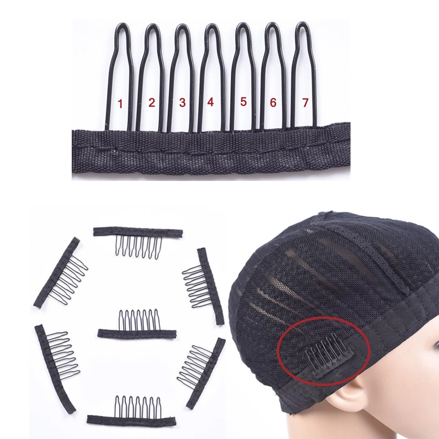 ood Quality Back wig Comb for Making Wigs For Clip in Human Hair Extensions 7-Teeth Hair Extension