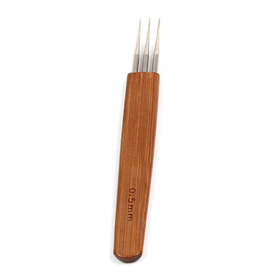 1/2/3 Hook Dreadlock Wood Handle Crochet Needle Hook For Dreadlocks Braids Hair Making Needle Tools