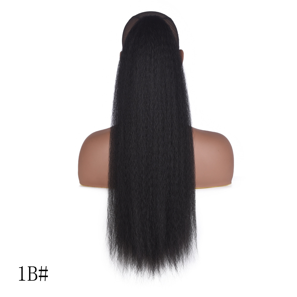 Adjustable Strap Kinky Curly Yaki Ponytail Hairpiece Comb Synthetic Pony Tail False  Hair Extension