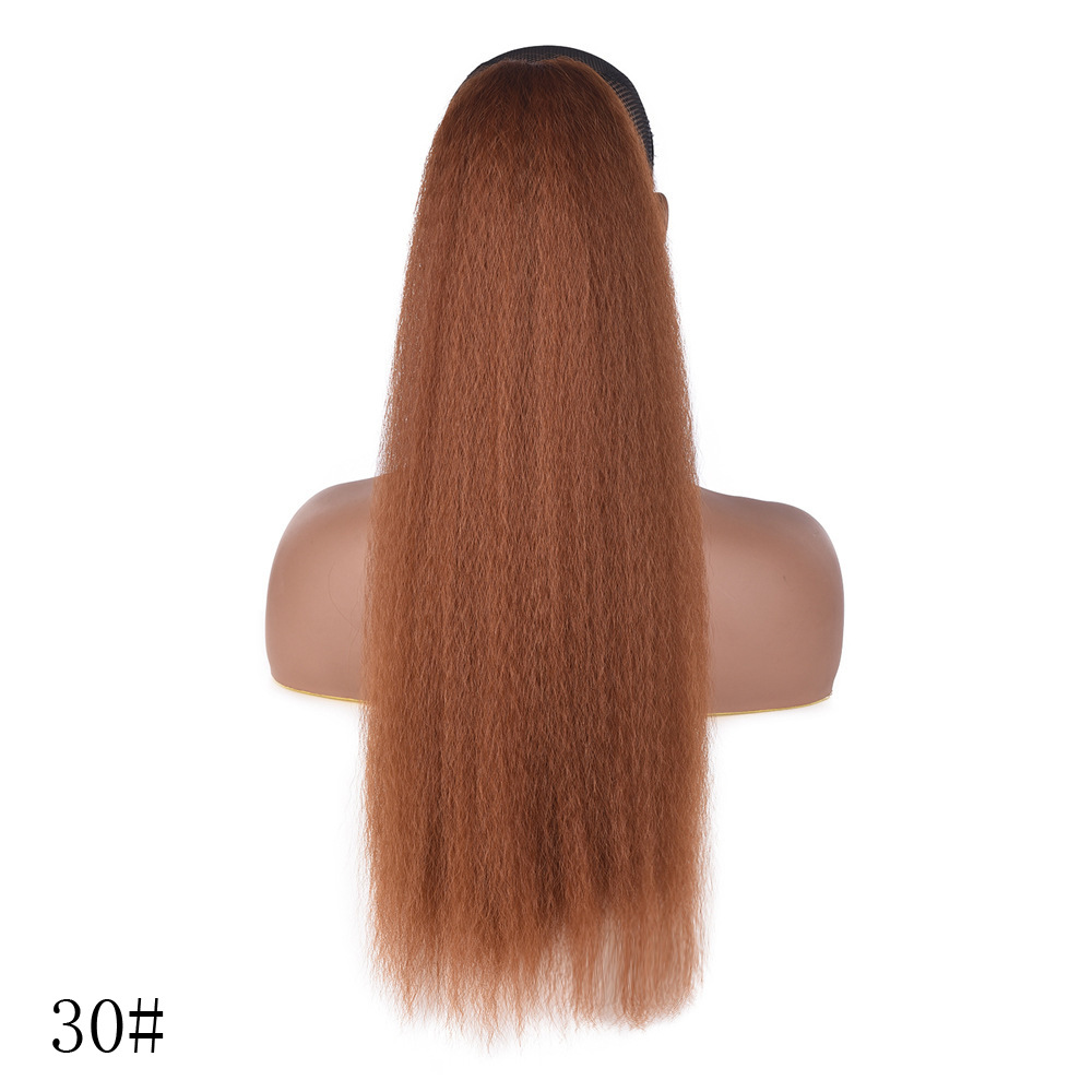 Adjustable Strap Kinky Curly Yaki Ponytail Hairpiece Comb Synthetic Pony Tail False  Hair Extension