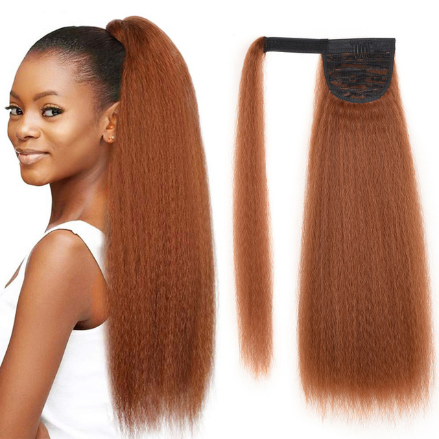 Wrap Around Hair Ponytail kinky straight