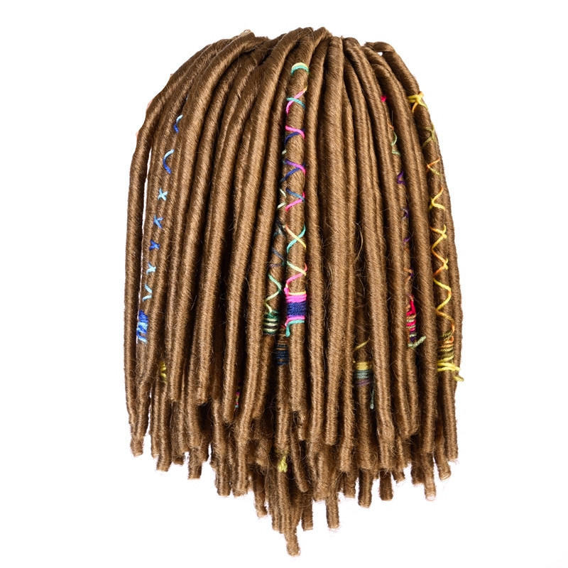 Faux Locs With Color Line Soft Dreadlocks Crochet Braids Hair Synthetic Braiding Hair Extensions
