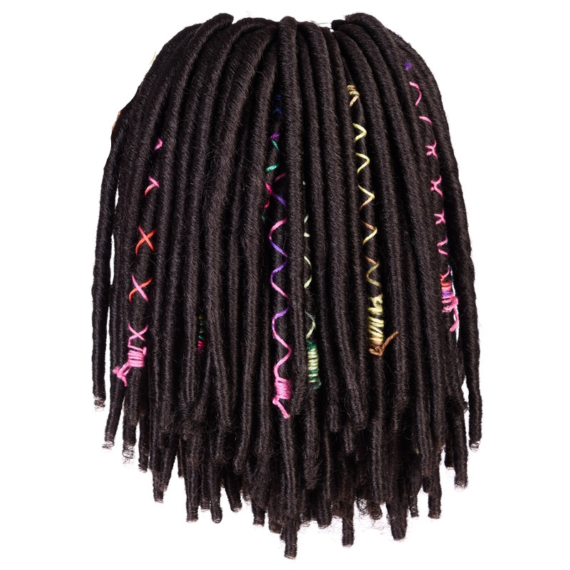 Faux Locs With Color Line Soft Dreadlocks Crochet Braids Hair Synthetic Braiding Hair Extensions