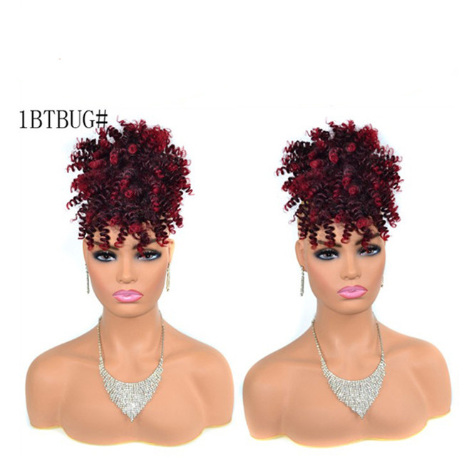 High Puff Afro Kinky Curly Drawstring Ponytail Synthetic Hair Extensions  Hair Ponytail with Clip in