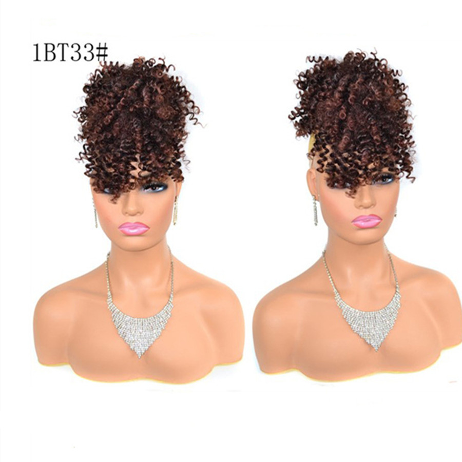 High Puff Afro Kinky Curly Drawstring Ponytail Synthetic Hair Extensions  Hair Ponytail with Clip in