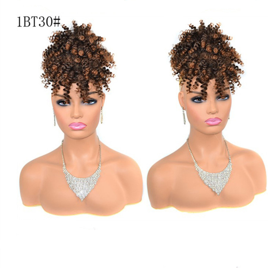 High Puff Afro Kinky Curly Drawstring Ponytail Synthetic Hair Extensions  Hair Ponytail with Clip in