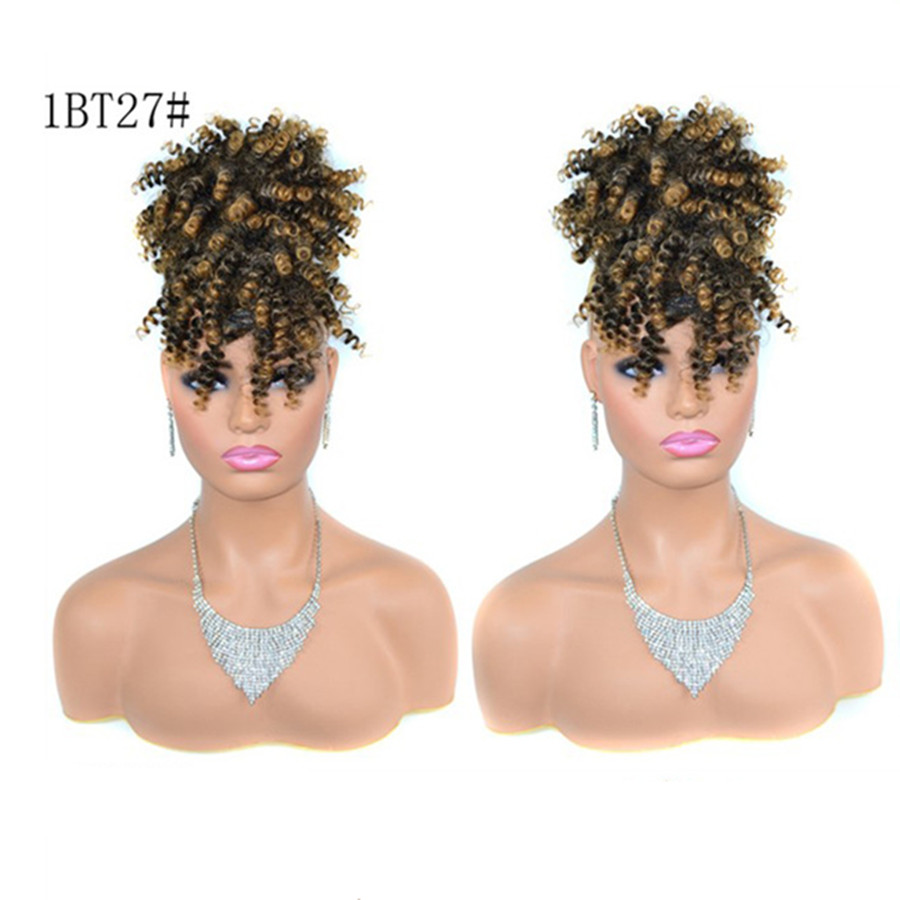 High Puff Afro Kinky Curly Drawstring Ponytail Synthetic Hair Extensions  Hair Ponytail with Clip in