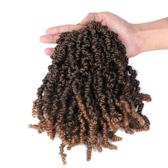 Pre-twisted Spring Twist Hair Pre-Twisted Passion Crochet Braids Short Curly Bomb Spring Twist Hair