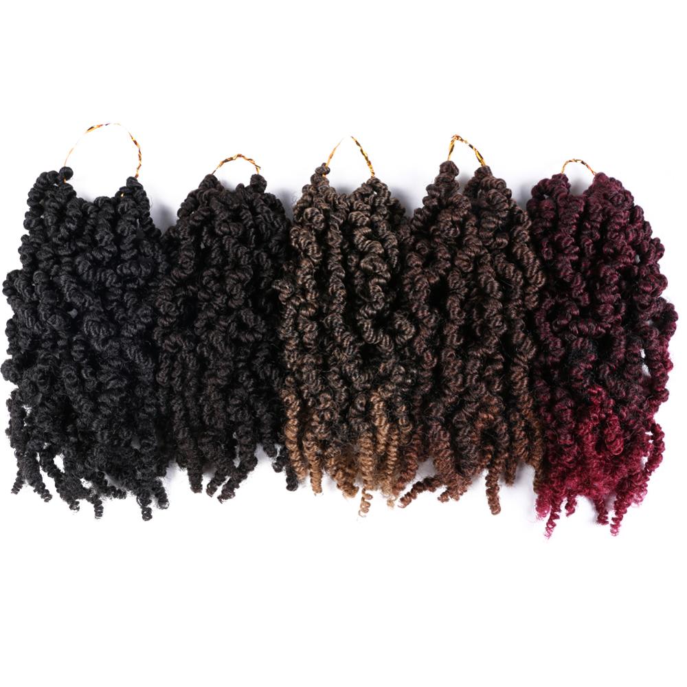 Pre-twisted Spring Twist Hair Pre-Twisted Passion Crochet Braids Short Curly Bomb Spring Twist Hair