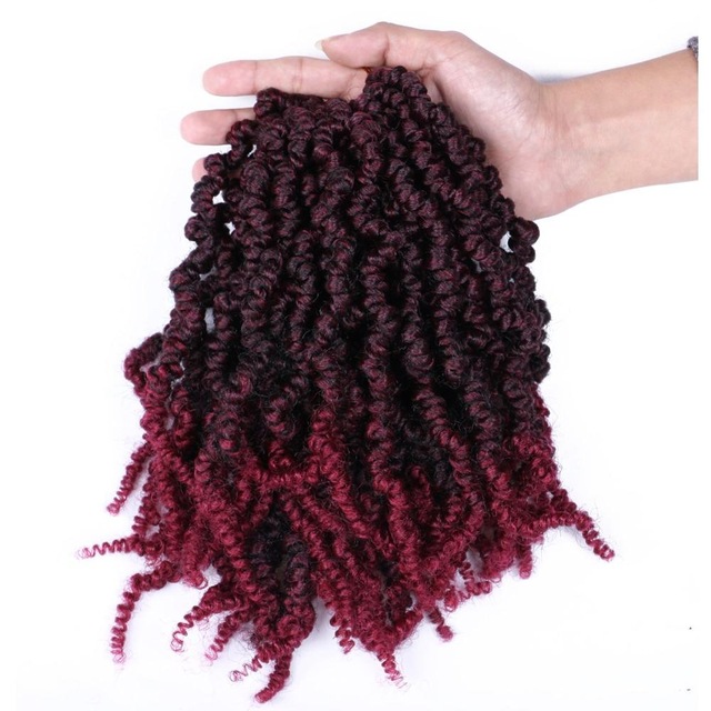 Pre-twisted Spring Twist Hair Pre-Twisted Passion Crochet Braids Short Curly Bomb Spring Twist Hair