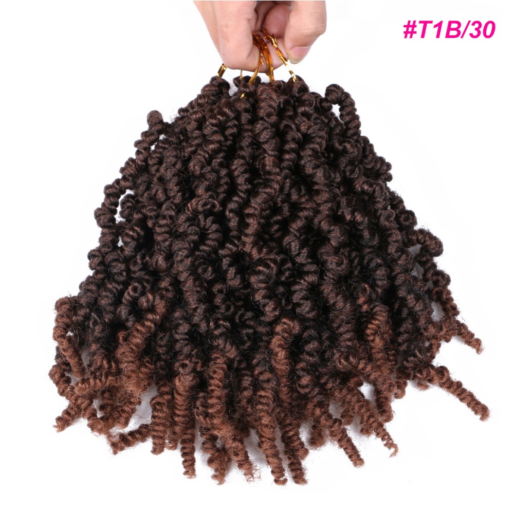 Pre-twisted Spring Twist Hair Pre-Twisted Passion Crochet Braids Short Curly Bomb Spring Twist Hair