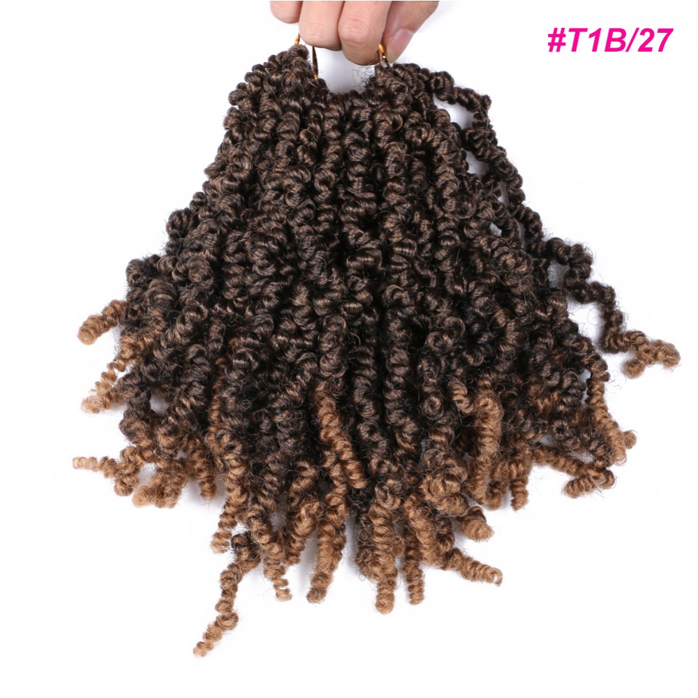 Pre-twisted Spring Twist Hair Pre-Twisted Passion Crochet Braids Short Curly Bomb Spring Twist Hair
