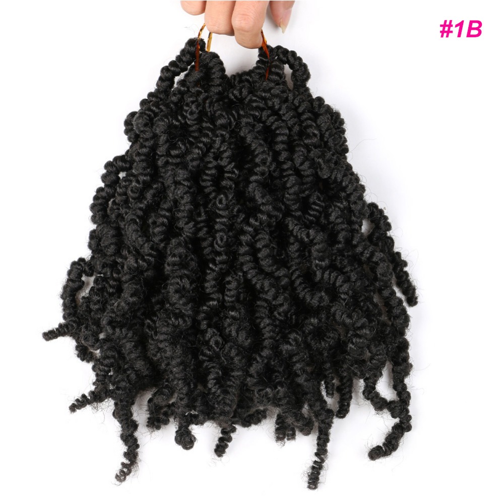 Pre-twisted Spring Twist Hair Pre-Twisted Passion Crochet Braids Short Curly Bomb Spring Twist Hair