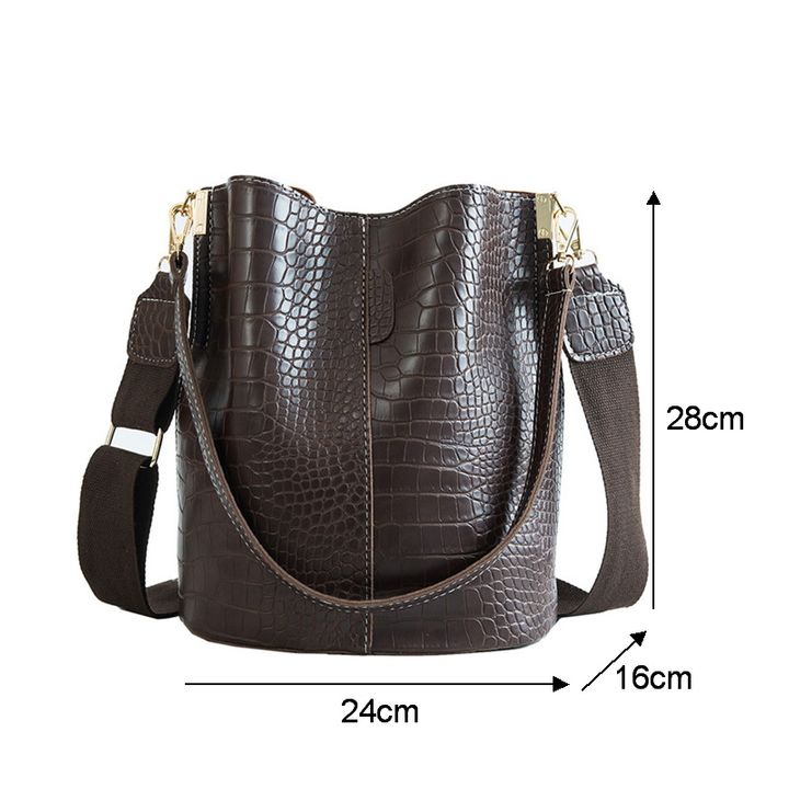 Gray Fashionable Rhombus Embroidery Large Capacity Multi-pocket Shoulder  Handheld Tote Bag For Women