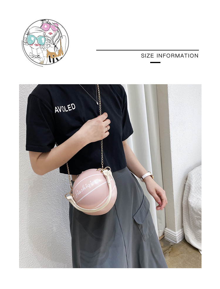 2021 New Personality Female Leather Basketball Bag Ball Purses for Teenagers Women Shoulder Bags