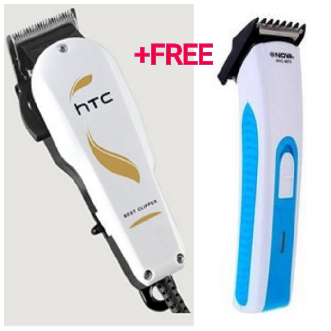 HTC CT-602 Professional Corded Hair Clipper Shaving Machine and FREE nova rechargeable hair trimmer