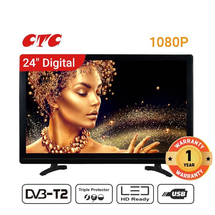 CTC 24 Inch Digital TV LED FHD 1080P Television (12 Months Warranty)