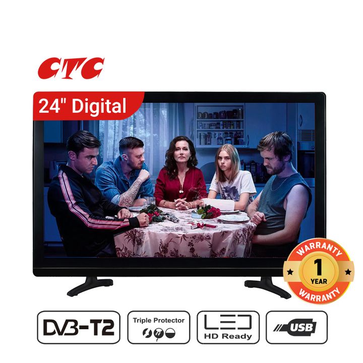 CTC 24 Inch Digital TV LED FHD 1080P Television (12 Months Warranty)