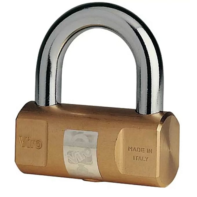 Viro 105 Cylindrical Brass Padlock 80mm Made in Italy