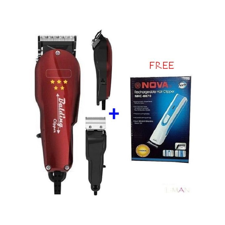 PREMIER Balding Clipper-Professional  Balding Hair Clipper Lasting Motor Corded Hair Clipper Hair Shaver Shaving Machine, Removes all Hair with Zero Bumps+Free Rechargeable Hair Trimmer