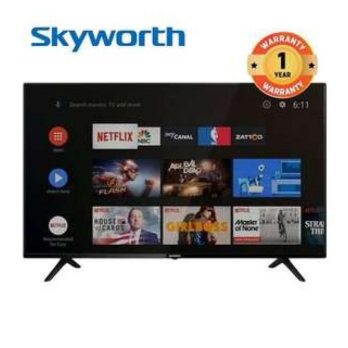 Skyworth 32E Series,32 inch FRAMELESS BLUETOOTH SmartAndroid TV INBUILT DECODER WIFI Netflix,Youtube,GooglePlay,PrimeVideo,Chromecast screen DOLBY AUDIO+FREE WALL BRACKET