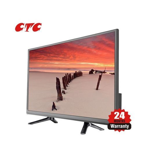 CTC 32 Inch Frameless AC/DC Digital TV LED HD Television Inbuilt Decoder,USB HDMI,VGA Wide Color Enhancer Multilanguage+7 Free Gifts